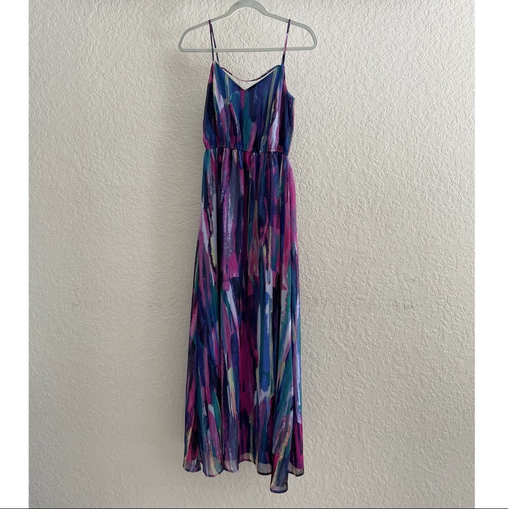 Jack by BB Dakota Barby Fuchsia Print Maxi Dress